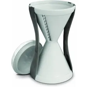 Veggetti Veggie Slicer, Dual Stainless Steel Blade Vegetable Cutter for Thick or Thin Noodle, Works with Zucchini, Squash, Cucumbers, Carrots, and more, 2.76"L x 2.76"W x 6.32"H, White