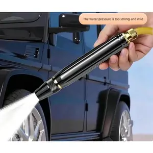 Home high-pressure car wash water gun with booster nozzle and hose, portable handheld water sprayer, a must-have for watering plants and vegetables, car washing, garden cleaning, pet bathing and outdoor rinsing.