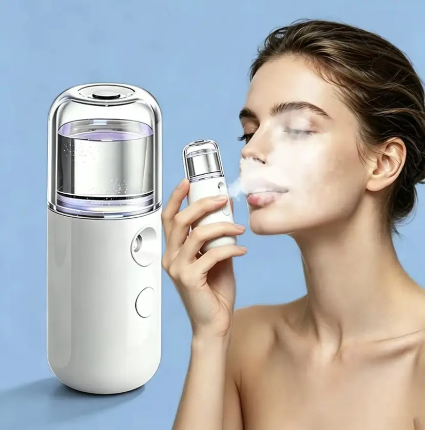 1 Count Mini Hydrating Device, Small Portable Humidifier with Rechargeable Design for On-the-Go Skincare