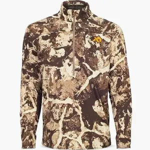 Camo Long Sleeve Zip Tactical Shirt | 3D Printed Unisex Pullover