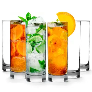Highball Glasses Heavy Base Tom Collins Glasses - 12/15-Ounce Cups Drinkware Set