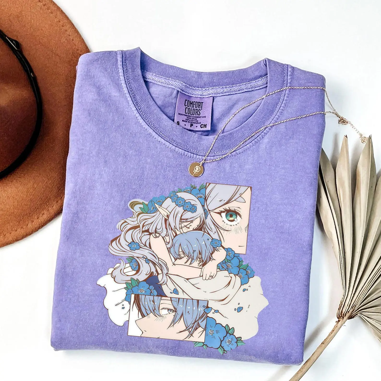 Elf Mage Fantasy Hoodie - Frieren Beyond Journeys End Anime Sweatshirt, Retro Otaku Crewneck