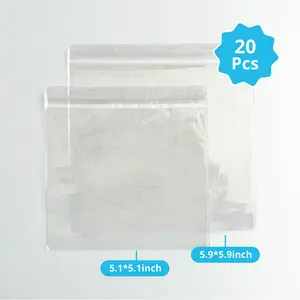 Taba Squishy Squishies - 20 Pcs Reusable Bags - No Warranty - Assorted Sizes 5.1x5.1in to 5.9x5.9in Square