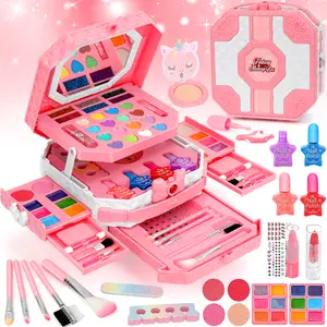 Children's makeup play set, washable children's makeup play set, realistic children's makeup play set, perfect as a birthday gift set, ideal as a Christmas or birthday gift for girls aged 3 and up.
