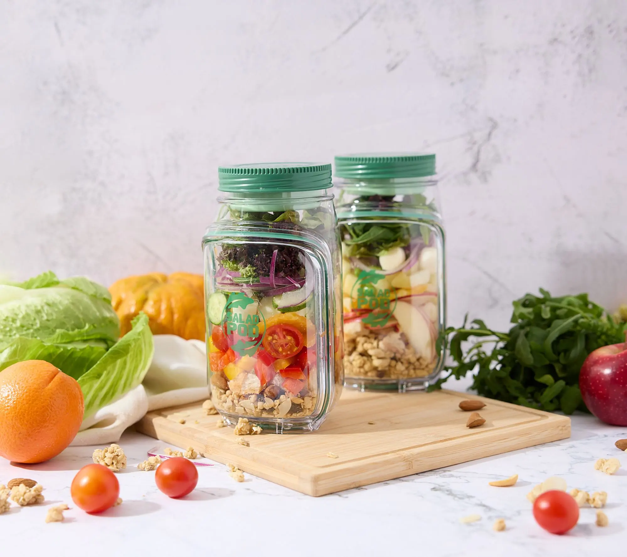 Prepara Set of 2 Portable Salad Pods