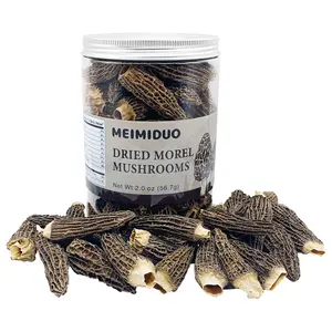 MEIMIDUO 2 Oz Grade AAA Dried Morel Mushrooms for Cooking, Ketone Friendly, Gluten-Free, Fat-Free, Sugar-Free, No additives, Umami Morel Mushrooms