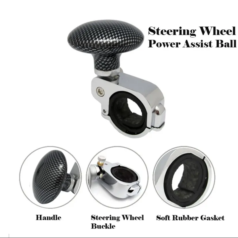 High-End Metal Steering Wheel Aid Ball, Adjustable Auxiliary Steering Knob Modification, Enhance Driving Comfort & Control, Automotive Car Accessories