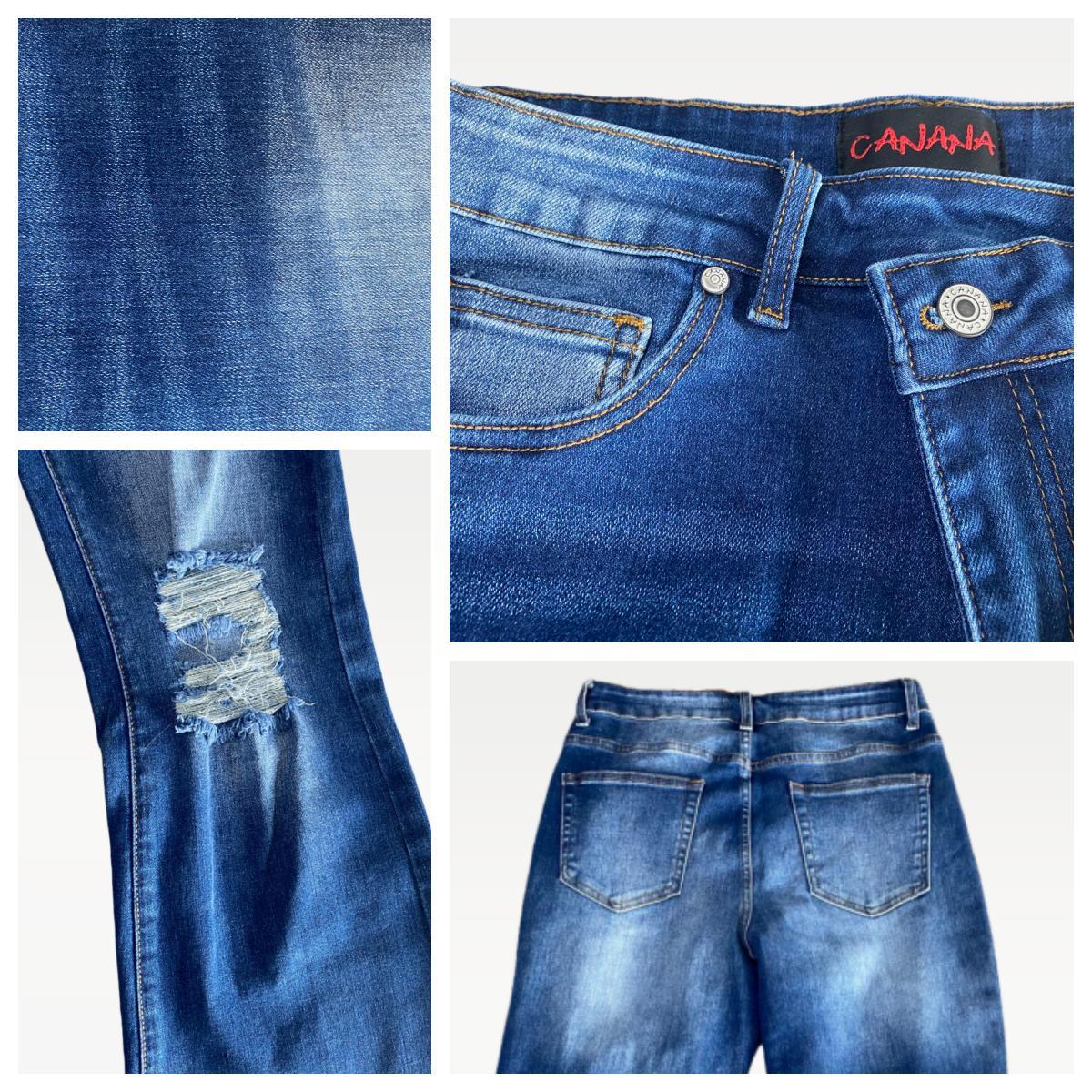 Valerie CANANA Stretchy High Rise Crossover Tapered Ripped Bootcut Jeans for Women SH25F15 Womenswear Comfortable Denim Bell Bottom Outfit Flare Leg Regular Size Plus Size #TikTokShopSpringGlowUp