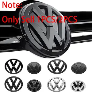 1/2Pcs 140mm 135mm 113mm ABS Car Logo Hood Front Grill Emblem Rear Trunk Badge Sticker For Volkswagen VW Golf 7 MK7 Golf 7.5 MK7.5 Logo Sticker for Cars