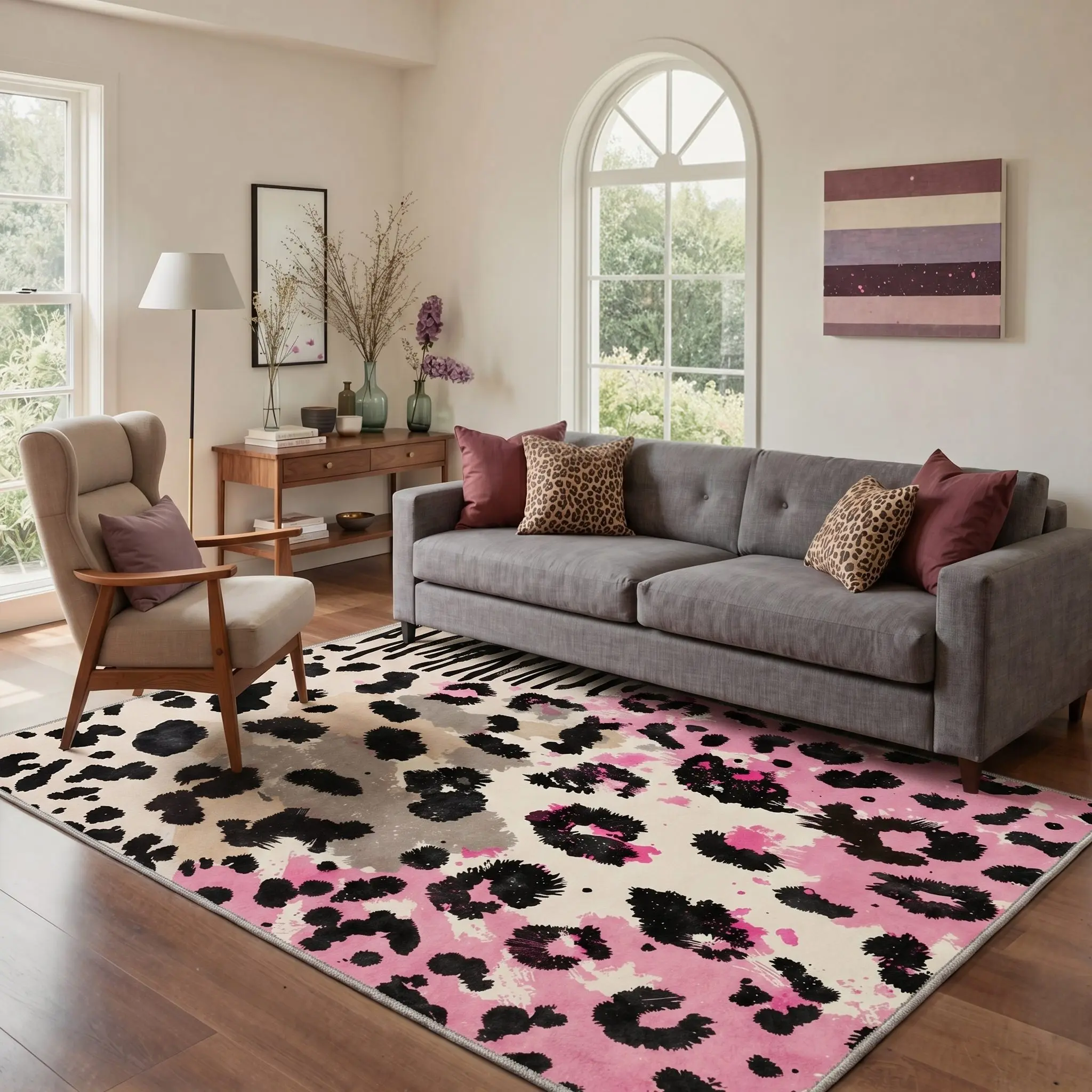 【Deals For You Days】GENIMO Home Carpet – Soft, Non-Slip, Pet Friendly, Machine Washable Rug, Area Rug Ideal for Living Room, Bedroom, Kitchen, Hallway ,ARN2777-ONYX