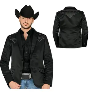 MONTERO Men's Black Ranch Blazer MT2181 - Western Inspired Look, Modern Fit, Long Sleeve, Medium Length, Autumn Wear