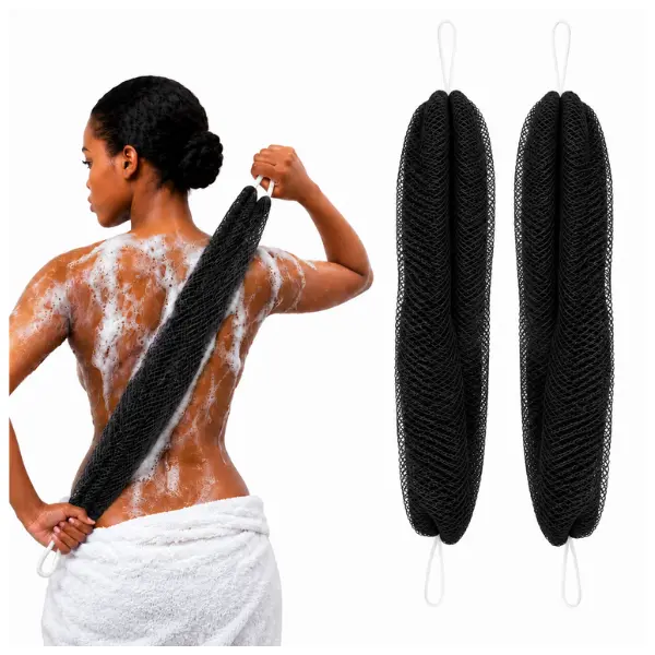African Net Sponge Authentic with Handles (Set of 2), African Exfoliating Net Sponge, Exfoliating Body Scrubber Bath Sponge - Bathing Accessories