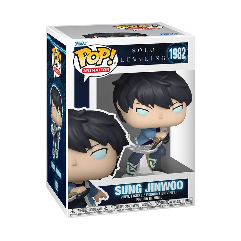 Funko Solo Leveling Sung Jinwoo #1982 Anime Vinyl Action Figure - Collectible Solo Leveling Game Figure, Solo Leveling Game Figures