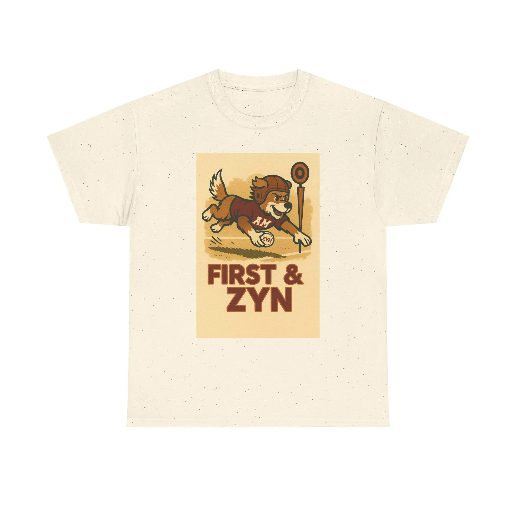 Texas A&M- First and Zyn T-Shirt, SEC Fan Apparel, Game Day Tee, Unisex College Football Clothing Fabric Fit Top Knit Outfits Pocket Ribbed
