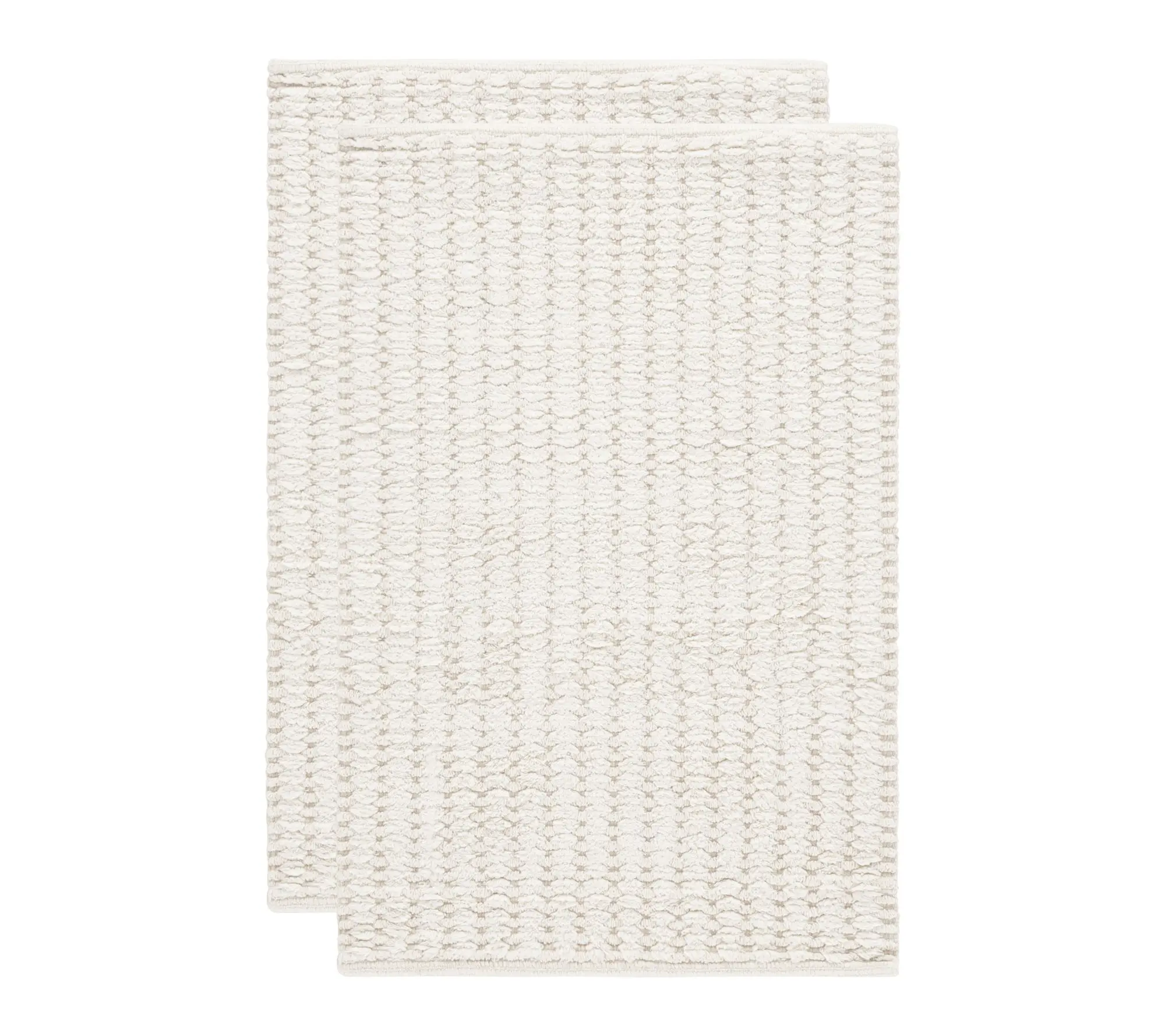 Olivia Textured Hatched 1'-8" X 2'-8" Bathmat (Set of 2)