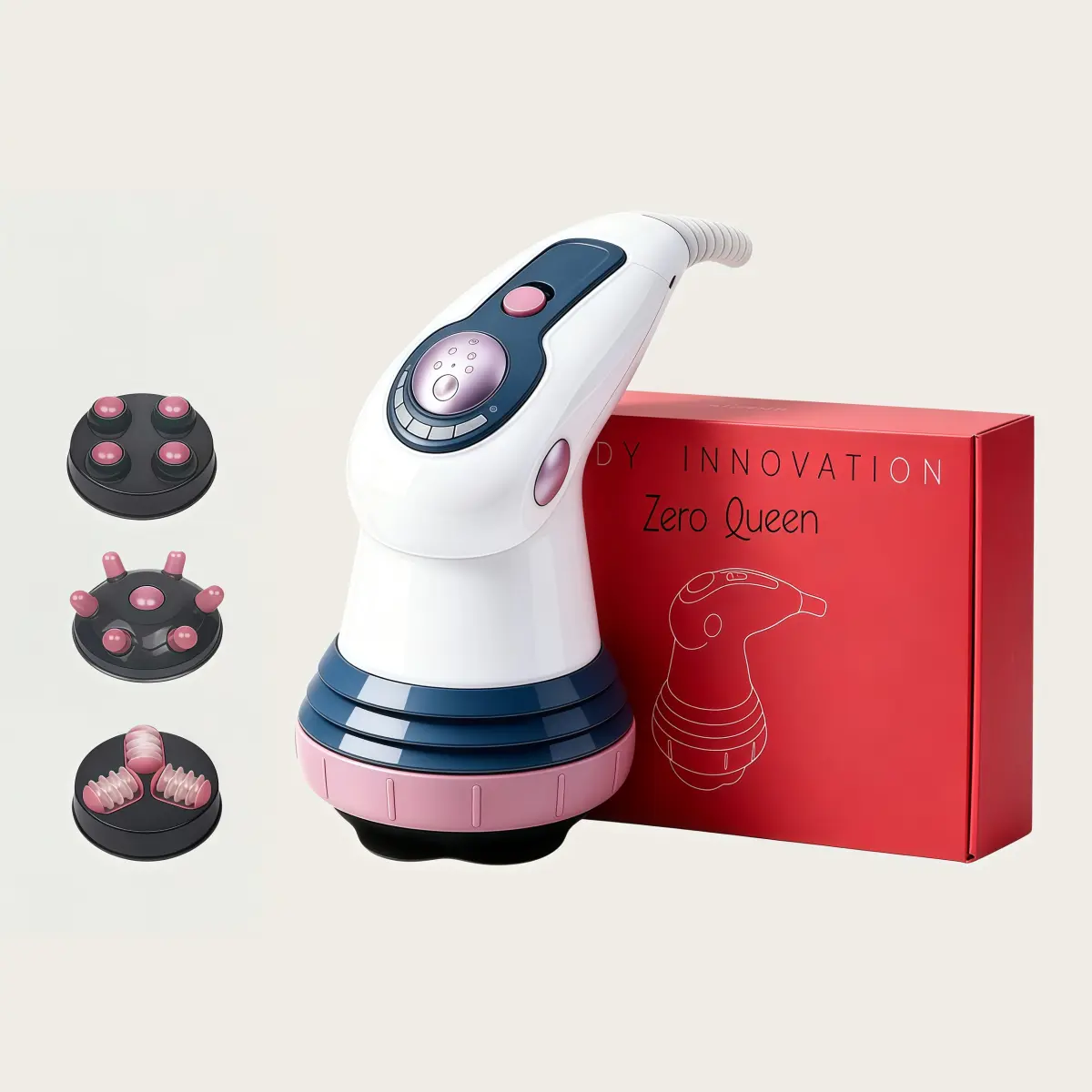 Women's Belly Massage Device - 3 Massage Heads, Belly Routine Contouring Tool for Abdomen-Waist-Arms, Easy to Clean, Daily Use, Valentine's Day Gift for Adults