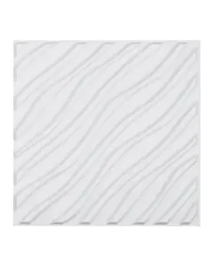 3D Wall Panels 12-Pack, 19.7 x 19.7 Inch PVC, Wave Pattern, Matte White, Decorative Interlocking Wall Panels for Accent Walls, 32 Sq Ft Coverage, Easy DIY Installation, Home Renovation and Modern Decor