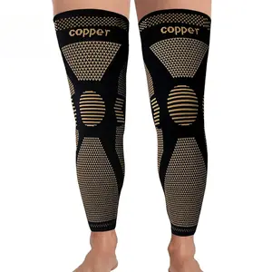Full Leg Compression Copper Knee Sleeves Anti Slip Compression Stockings Support for Thigh Knee Calf Arthritis 20-30mmHg Reduce Varicose Veins Swelling for Men Women