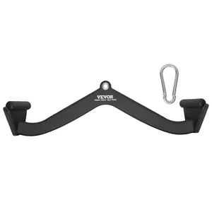 VEVOR LAT Pulldown Attachment, Cable Machine Rowing V-bar Attachment, Tricep Pull Down Bar, Back Strength Training Rubber Coated Handle Grip, Bicep Curl Tricep Lat Pulldown Bar for Home Gym Fitness