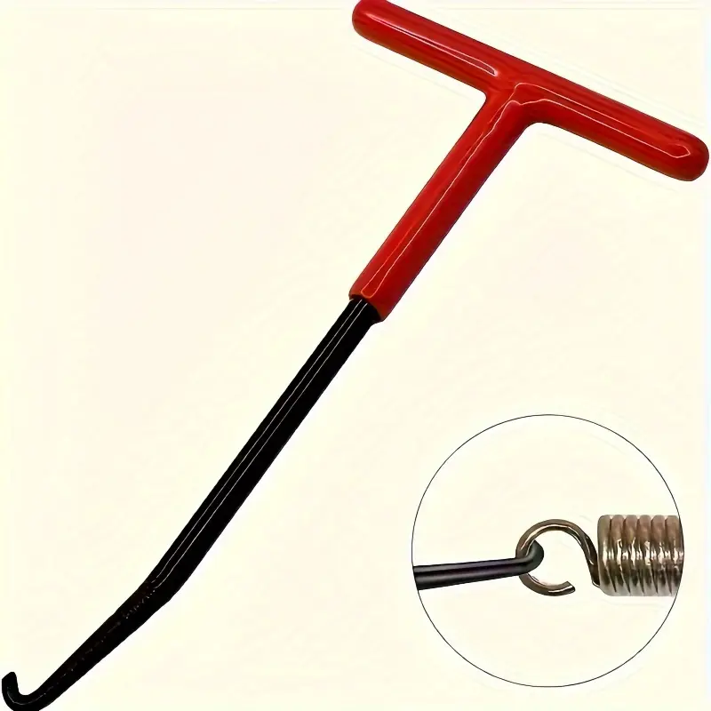 T-Handle Exhaust Spring Hook Tool, Heavy Duty Motorcycle Spring Puller, Universal Spring Remover Hook for Motorcycle, ATV, Dirt Bike Exhaust & Suspension Springs – Easy to Use & Durable, Automotive Maintenance Tools