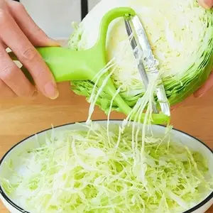 Multifunctional Stainless Steel Fruit and Vegetable Peeler and Slicer, Easy to Use, Dishwasher Safe, Essential Kitchen Tool, Cabbage Shredder