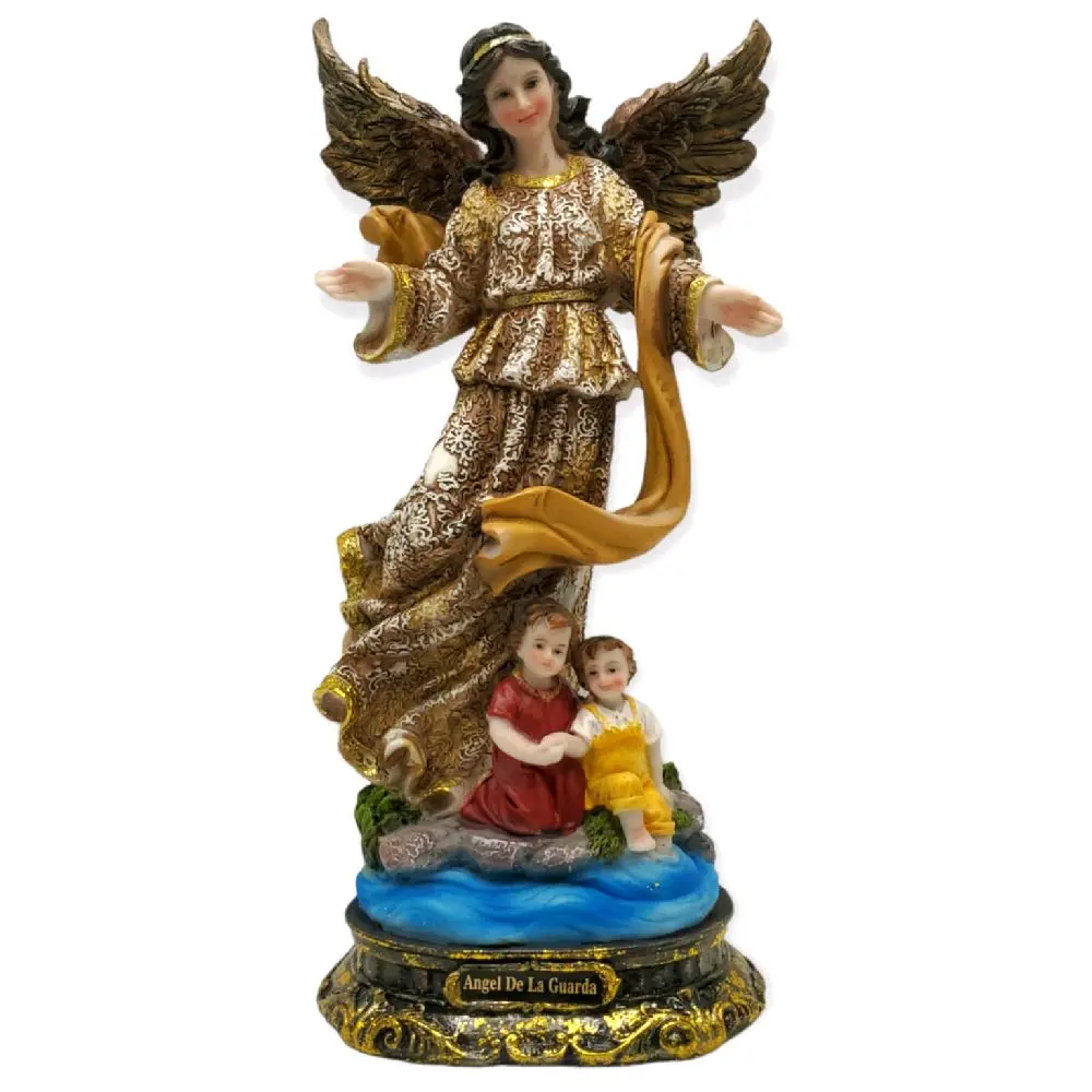 Angel de La Guarda 12" Inches Tall 2 Stylesto choose from Estatua - Detailed Figure Guardian Angel Brand New Statue Religious Decor Saint