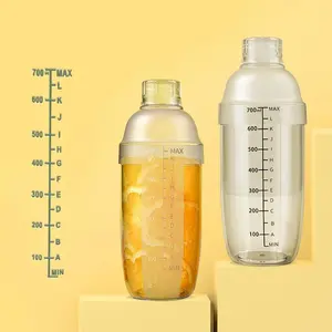 Cocktail Shaker for Mixing Drinks – Durable Plastic, 2 Sizes, Easy to Use for Beginners & Pros – Boba Tea, Smoothies, Juice & More