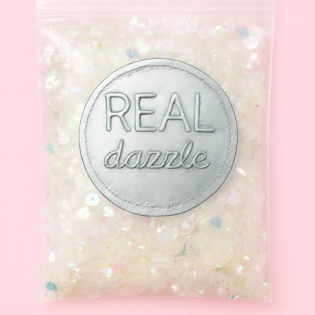 REAL dazzle White Iridescent Glitter – Snow Glow Fine Sparkle