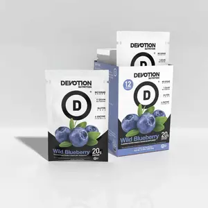 Devotion Nutrition Wild Blueberry Protein Powder 12 Pack – 20g Clean Protein, Zero Added Sugar, Low Carb & Gluten-Free (12 Pack)