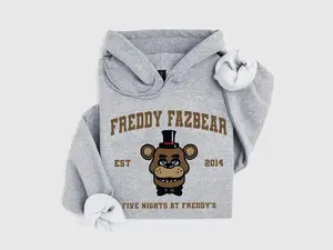 Freddy Fazbear Est 2014 Hoodie, Five Nights at Freddy's Shirt, Villain Five Nights at Freddys Vintage Halloween 2025 Shirt, Horror Nights, Retro Horror Nights