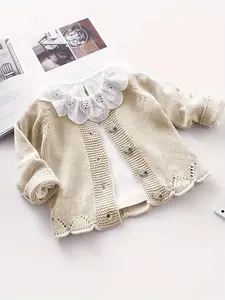 Baby Girl Knit Cardigan Sweater, Baby Girl Clothes, Spring & Fall Fashion, Cute Design, Comfortable Fit, Perfect for Daily Wear