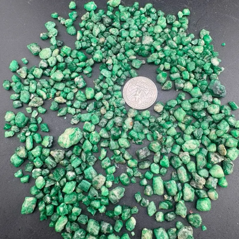 550Ct Natural Green Emerald Rough Authentic Raw Beryl Crystal Lot Uncut Gemstone
