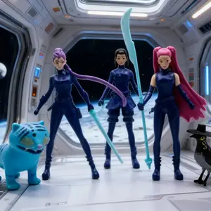 5pcs/Set Kpop Demon Hunters Figure Model Toy PVC Cartoon Gaming Peripherals Desk Decor Collection Figures Model Toy For Kid,,../