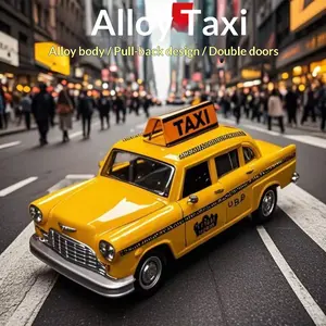 Alloy Material Realistic 1:36 Taxi Car Model, Diecast Metal Car, New Clearance Collection Miniature Decoration, Perfect for Collectors and Display