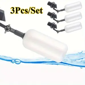 3 Pcs Float Ball Valve Set,1/2 Inch Automatic Fill Pool Float Valve with Adjustable Arm for Ponds,Livestock Water Trough,Water Tank Level Control,Aquariums,Aquaculture,Christmas Party Gifts,Tools&Hardware