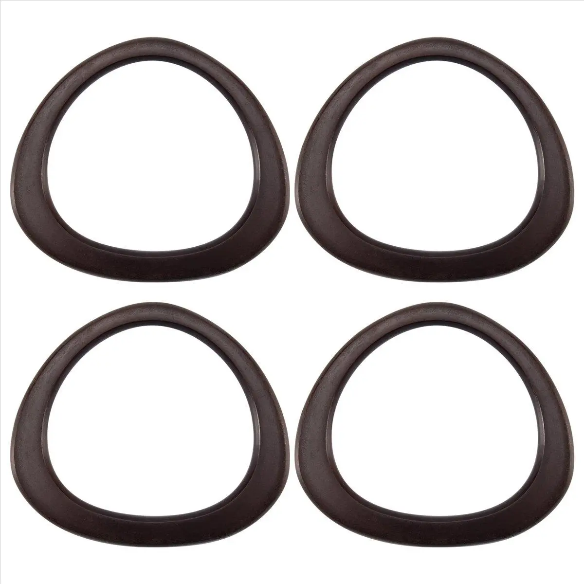4 Pack Wooden Purse Handle D Shape Wooden Handles Replacement Tool for Crocheted Knitted Bag Beach Bag Straw Bag Handles