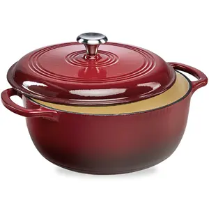 Best Choice Products Enamel Cast-Iron Dutch Oven, 6 Qt & 7.5 Qt – Heavy-Duty Cookware w/ Lid & Dual Handles, Multiple Colors