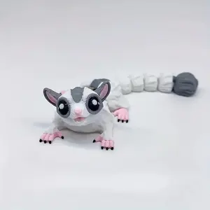 3D Printed Candy Glider Statue, Articulating Figurines, Collectible Figurine, Moving Limbs & Tail, Mini Wildlife Art, Unique Gift for Animal Lovers & Collectors, No Power Needed