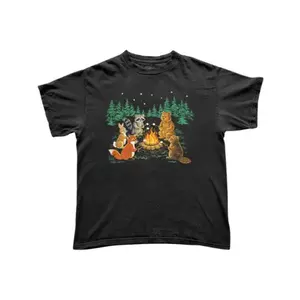 Woodland Creatures - Forest Animal T Shirt, Vintage Style Graphic Tee, Wildlife T Shirt