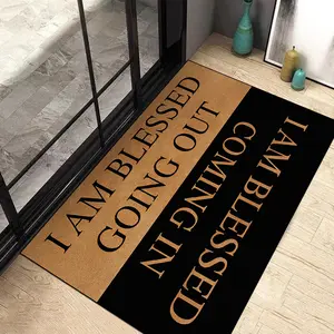 Entrance mat, Letter Pattern Door Mat, 1 Count Entrance Door mat, Thin and wear-resistant doormat，Floor mat for Entrance Area, Suitable for Home Living Rooms, Bedrooms,  Decorative Carpet for Home Living Room Bedroom Entrance, Durable Material