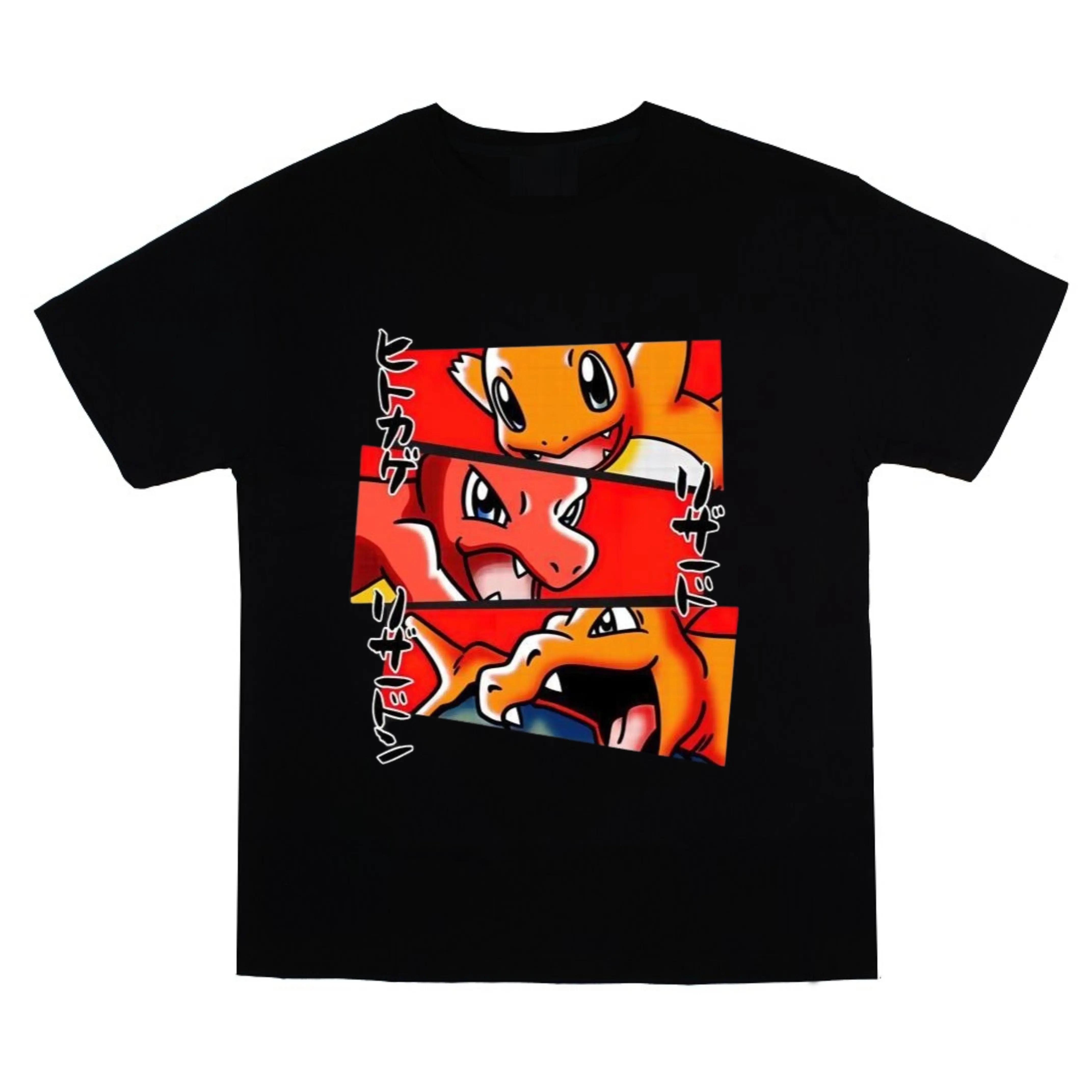 Hitokage Charmeleon Charizard Pokeemon T-Shirt, Anime T-Shirt, Streetwear T-Shirt, Unisex T-Shirt, All Size S-3XL