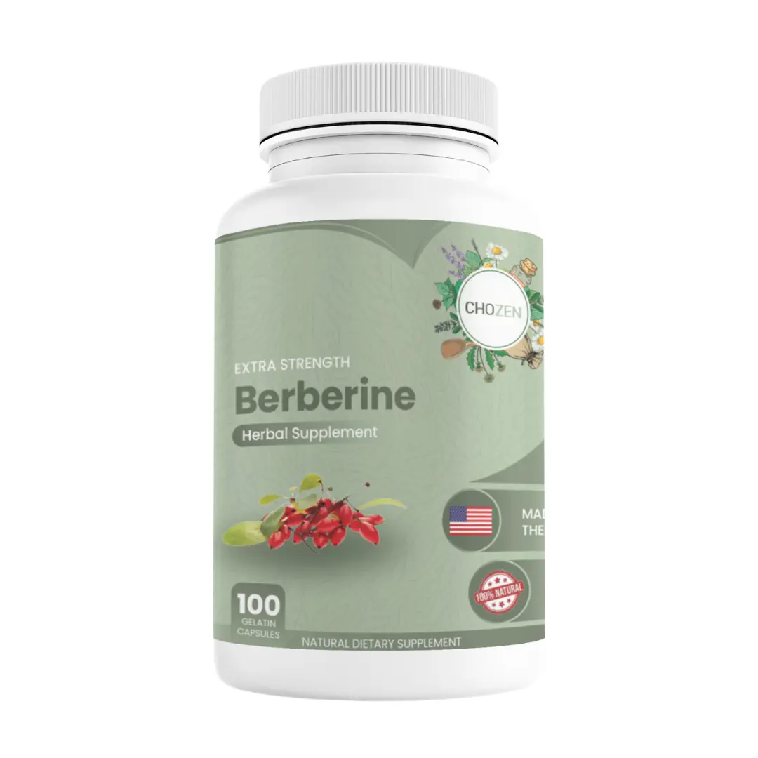 Chozen Berberine - 500 mg - Supports Heart Function, Immune System and Gut Health - 100 Caps - Made in the USA