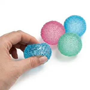 Stress Relief Squeeze Ball Memory Gel, Textured Fidget Sensory Toy for Hand Exercise, Soft Squishy Ball for Office Break Room Present Party