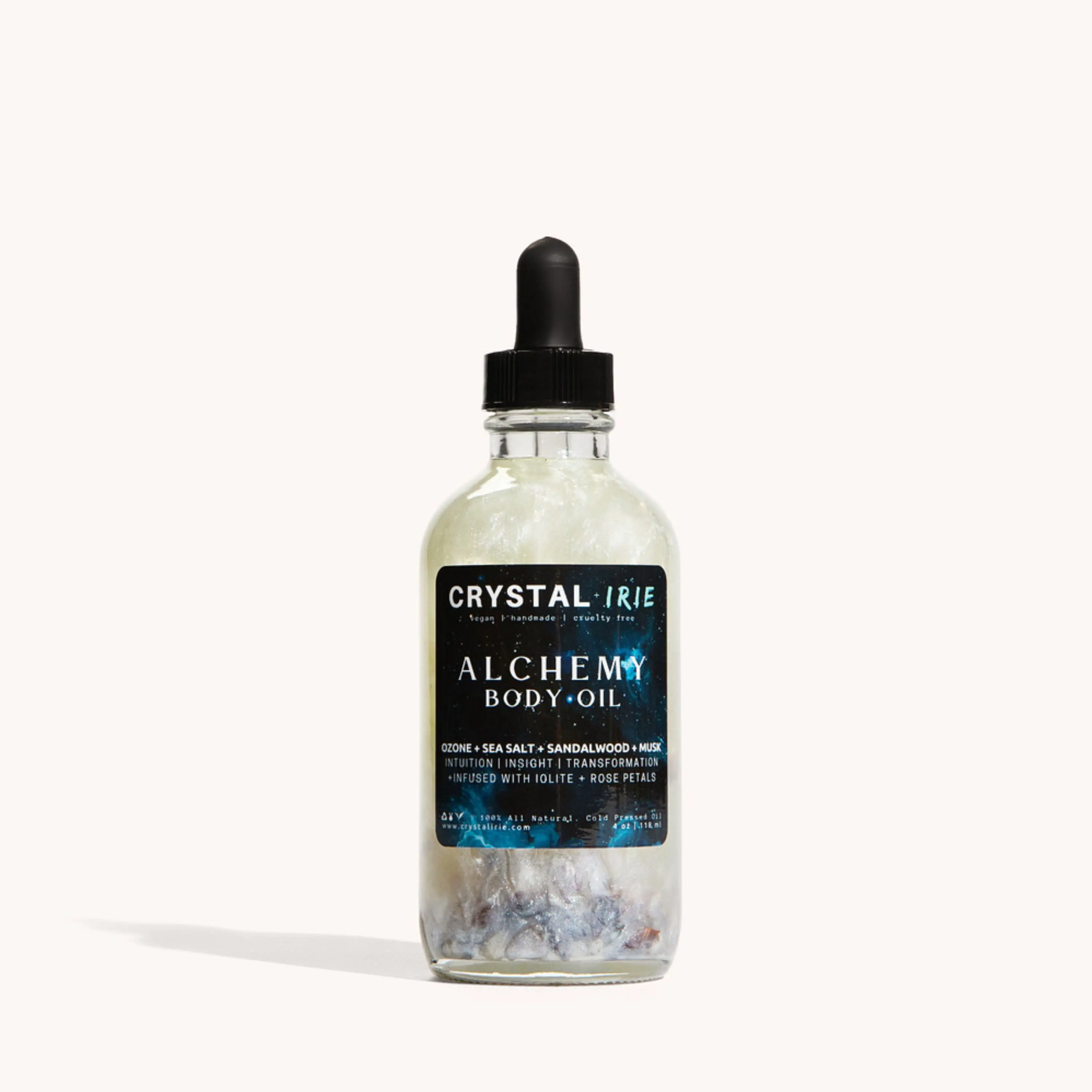 Alchemy Body Oil | Shimmer-Crystal Infused Dry Body Oil by Crystal Irie