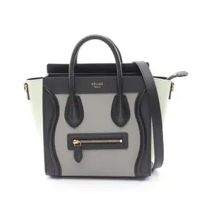 Pre-owned Celine Calfskin Shoulder Bags Luggage Nano Shopper Leather Handbag