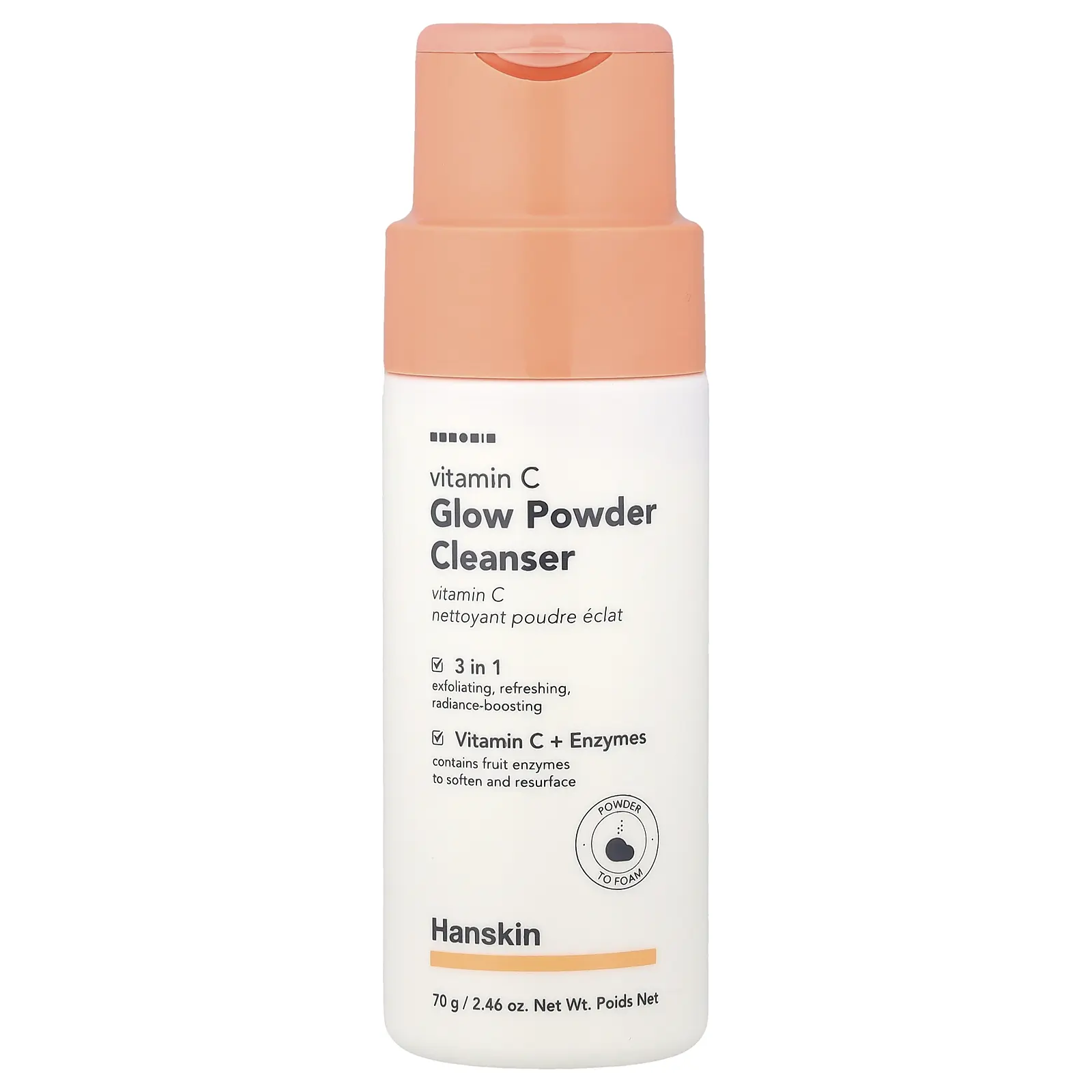 Hanskin Vitamin C Glow Powder Cleanser, 2.46 oz (70 g)