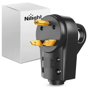 Nilight 30A RV Male Replacement Plug, 125V Heavy Duty with Convenient Handle Design & Ergonomic Handle, ETL Certified NEMA TT-30P for Camper, Motorhome