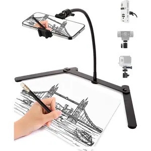 Adjustable Phone Tripod, Phone Stand for Recording, Overhead Phone Mount, Tabletop Tripod for Cookie Decorating and Teaching Online Live Streaming and Showing Drawing Sketching Cooking Accessories Smartphone