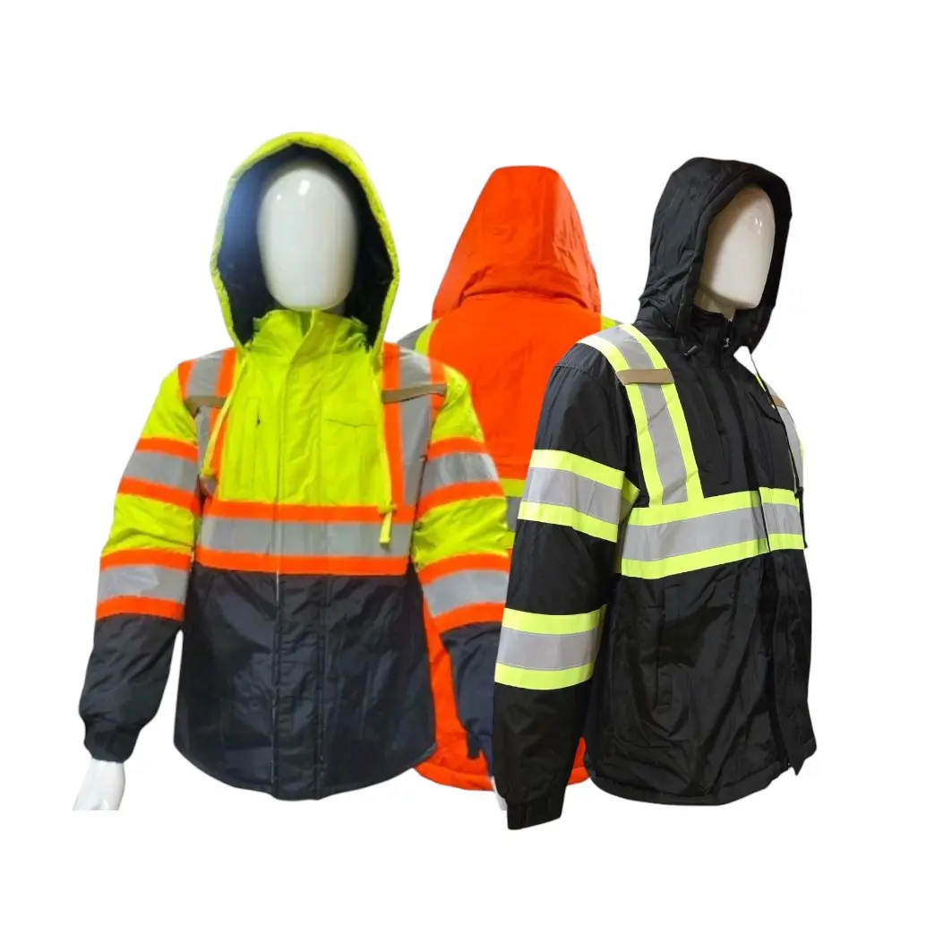 Hi-Viz Parka Safety Jacket  Clothing Workwear Uniforms Outdoor Man, Reflective Safety, Safety Gear