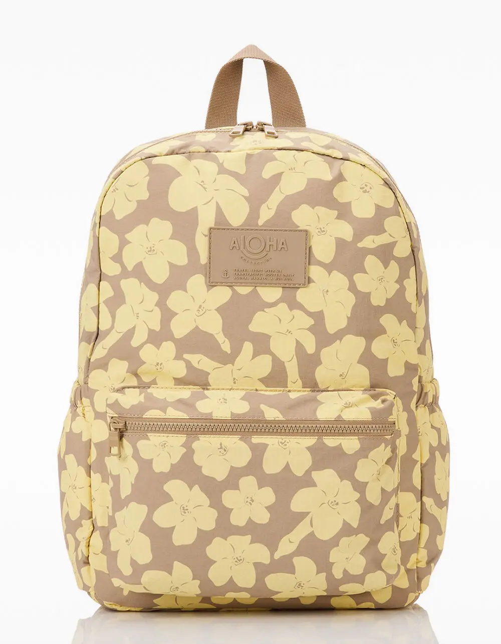 ALOHA  Womens Collection Puakenikeni Blooms Keep It Light Backpack, Brown Combo